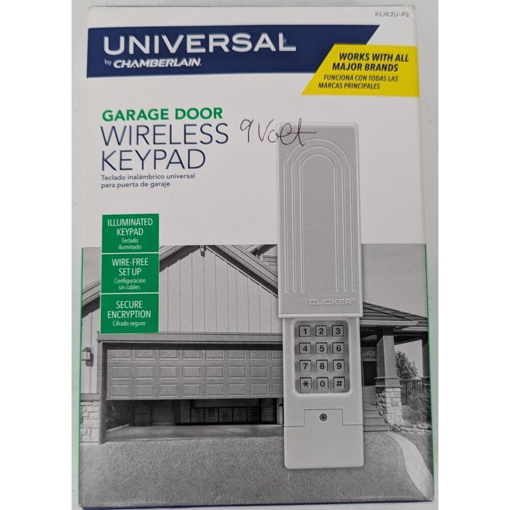 EUC Chamberlain Universal Garage Door Wireless Keypad KLIK2U-P2